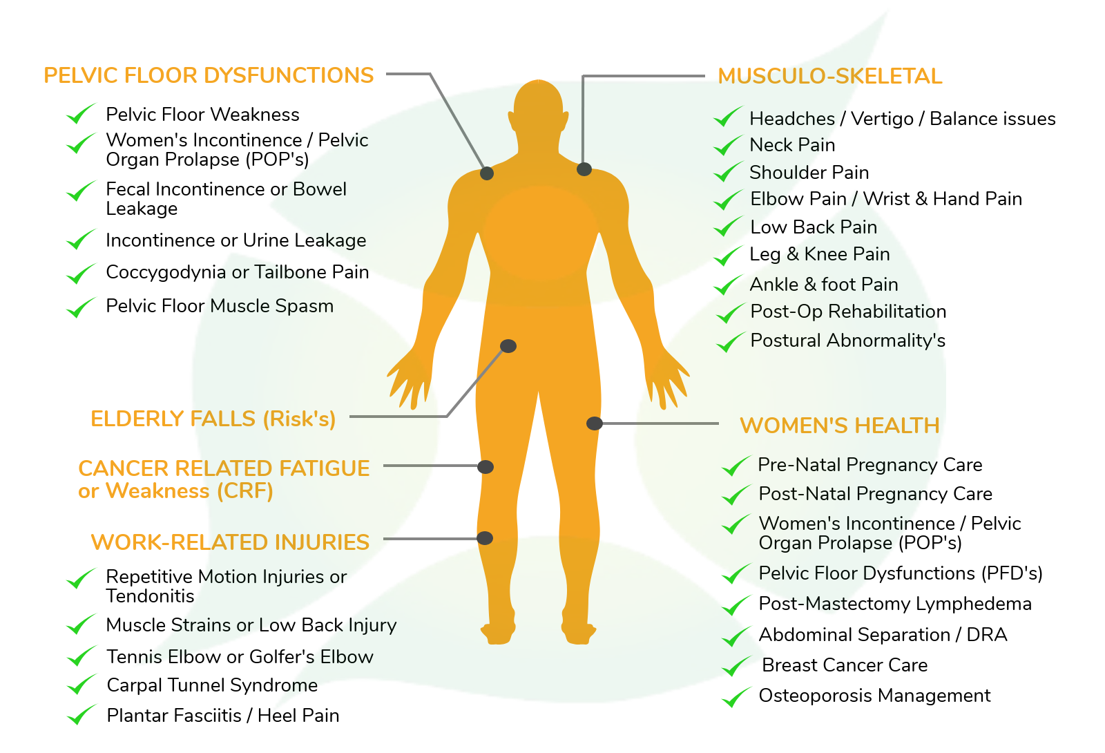 physiotherapy Conditions we treat